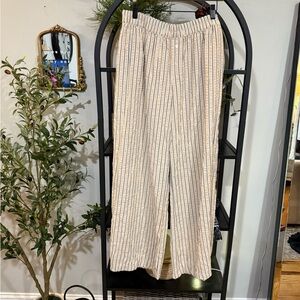 Sincerely Jules Beige Striped Straight Leg Pants size xl